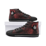 MDK Red Stressed Unisex High Top Canvas Shoes